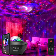 Projector Night Lamp With Music Bluetooth Speaker