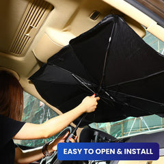 Car Umbrella Sun Shade Cover for Windshield UV Reflecting Foldable Front Car Sunshade Umbrella