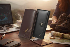 Men’s Premium Slim Wallet – 10 Card Slots & Cash Compartment | Ultra-Thin Leather Wallet