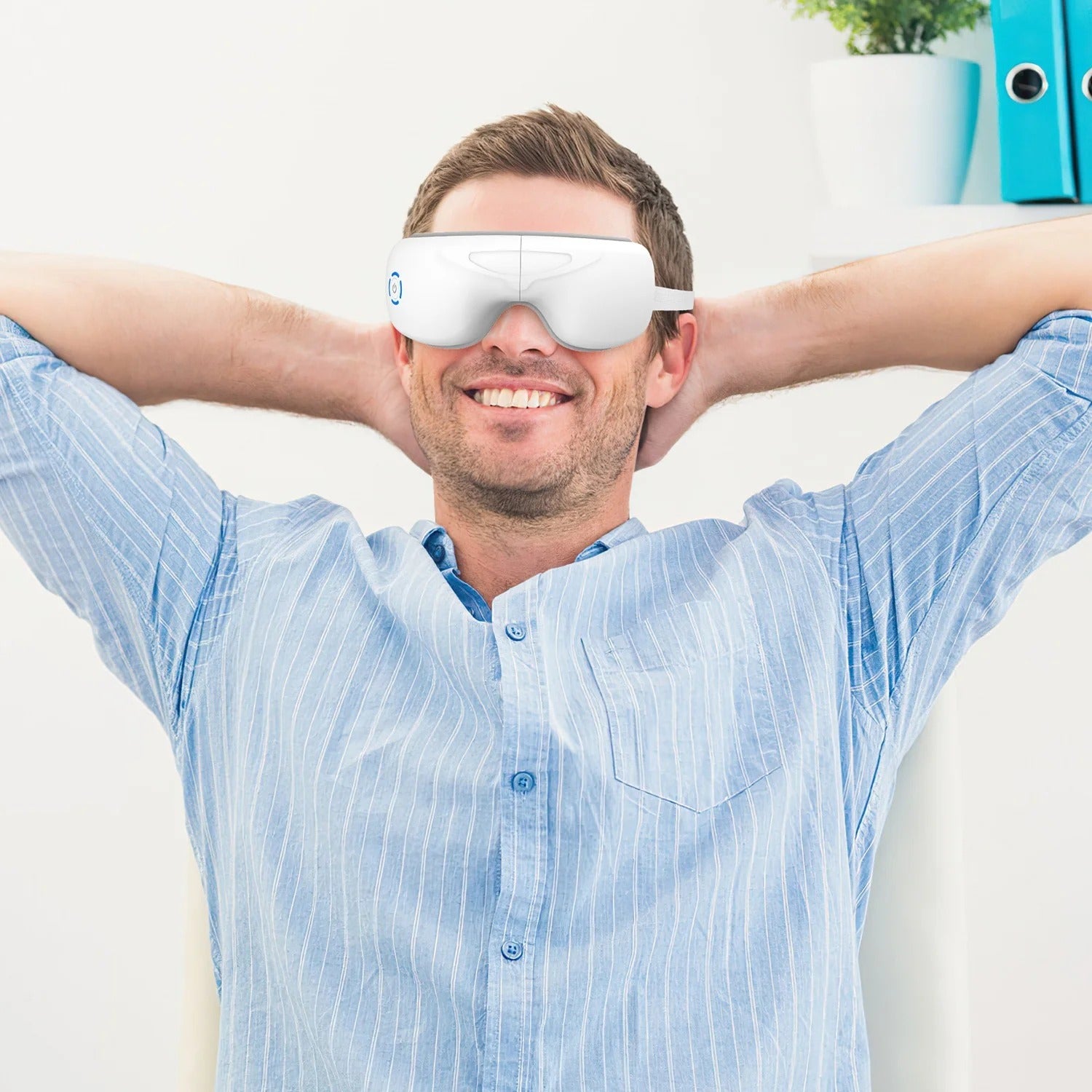 1Pc Eye Massager with Heat, Music & Vibration